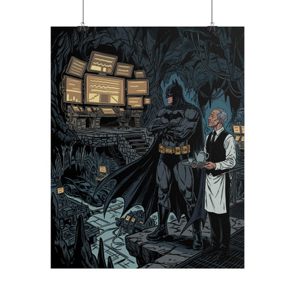 Batman Batcave Poster — Gotham Hero Art Print (Rolled)