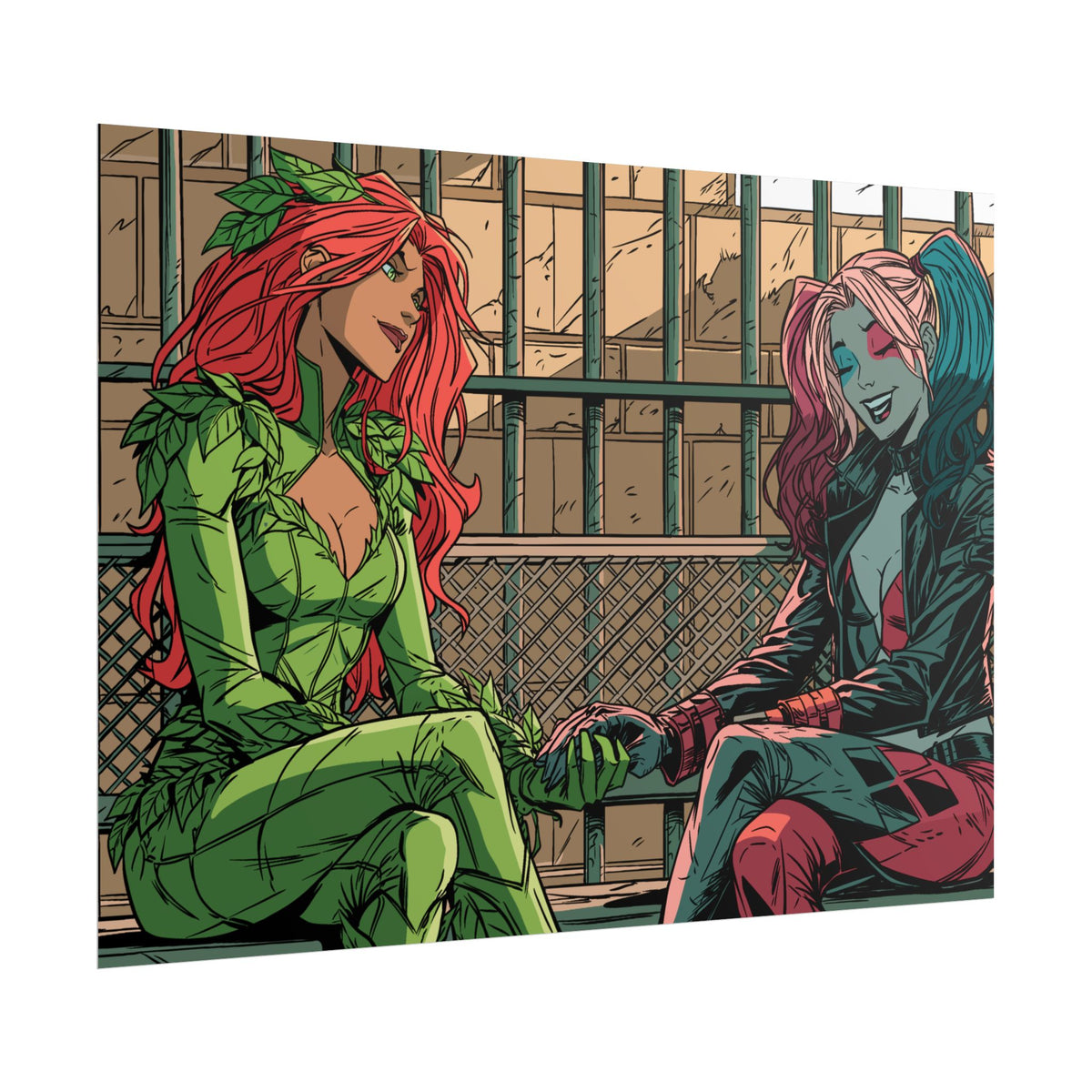 Poison Ivy & Harley Quinn - Jail Cell - Poster