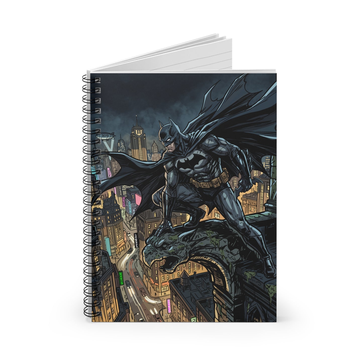Batman City Vigilante Spiral Notebook – Ruled Journal for Fans