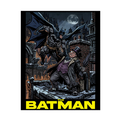 Batman vs Penguin Cinematic Rolled Poster