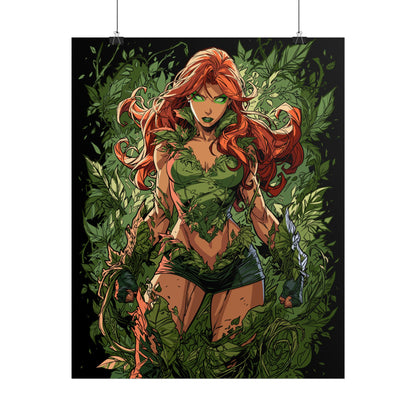 Poison Ivy Botanical Background Poster