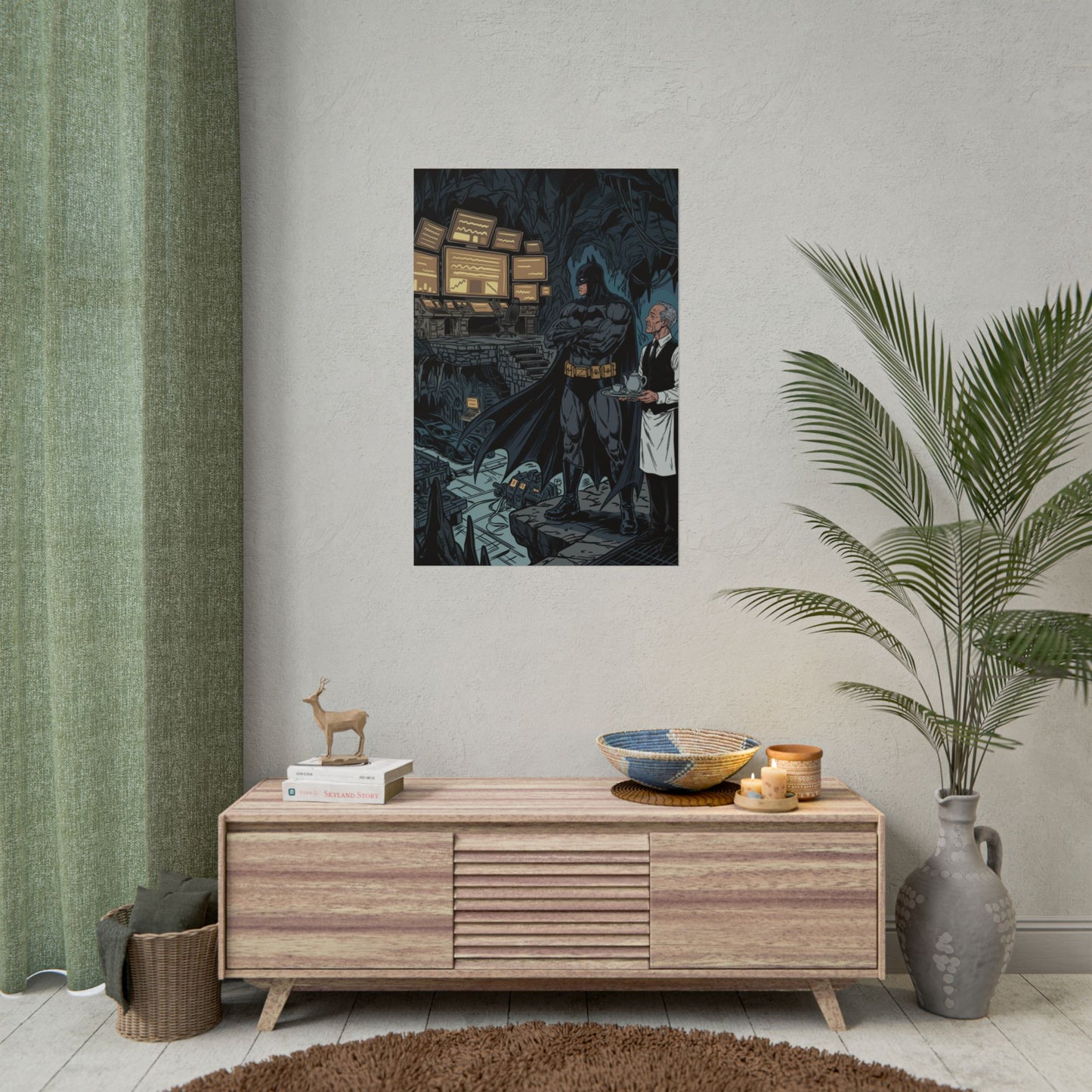 Batman Batcave Poster — Gotham Hero Art Print (Rolled)