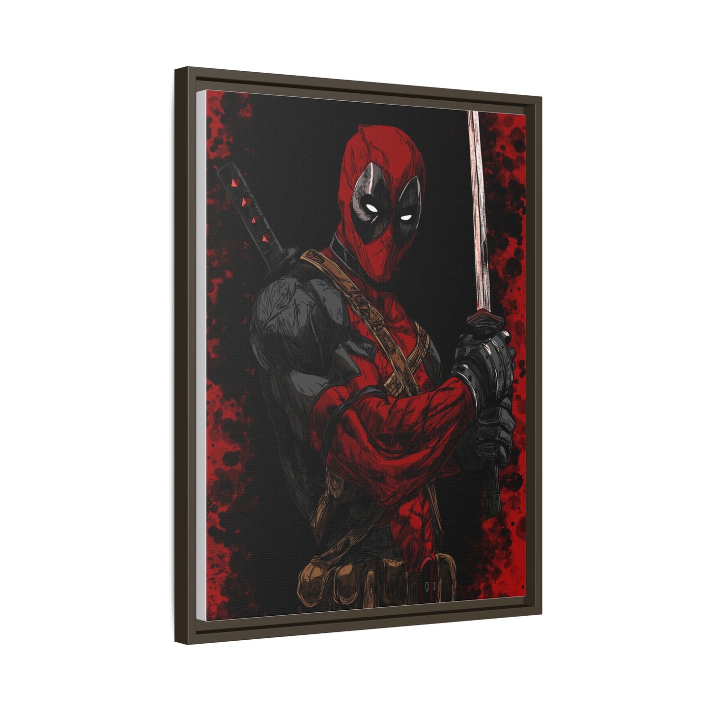 The Merc #2 - Framed Canvas Wall Art — Comic Antihero Sword Portrait