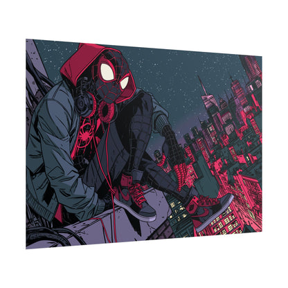 Spider-Verse Miles Morales Poster — Neon City