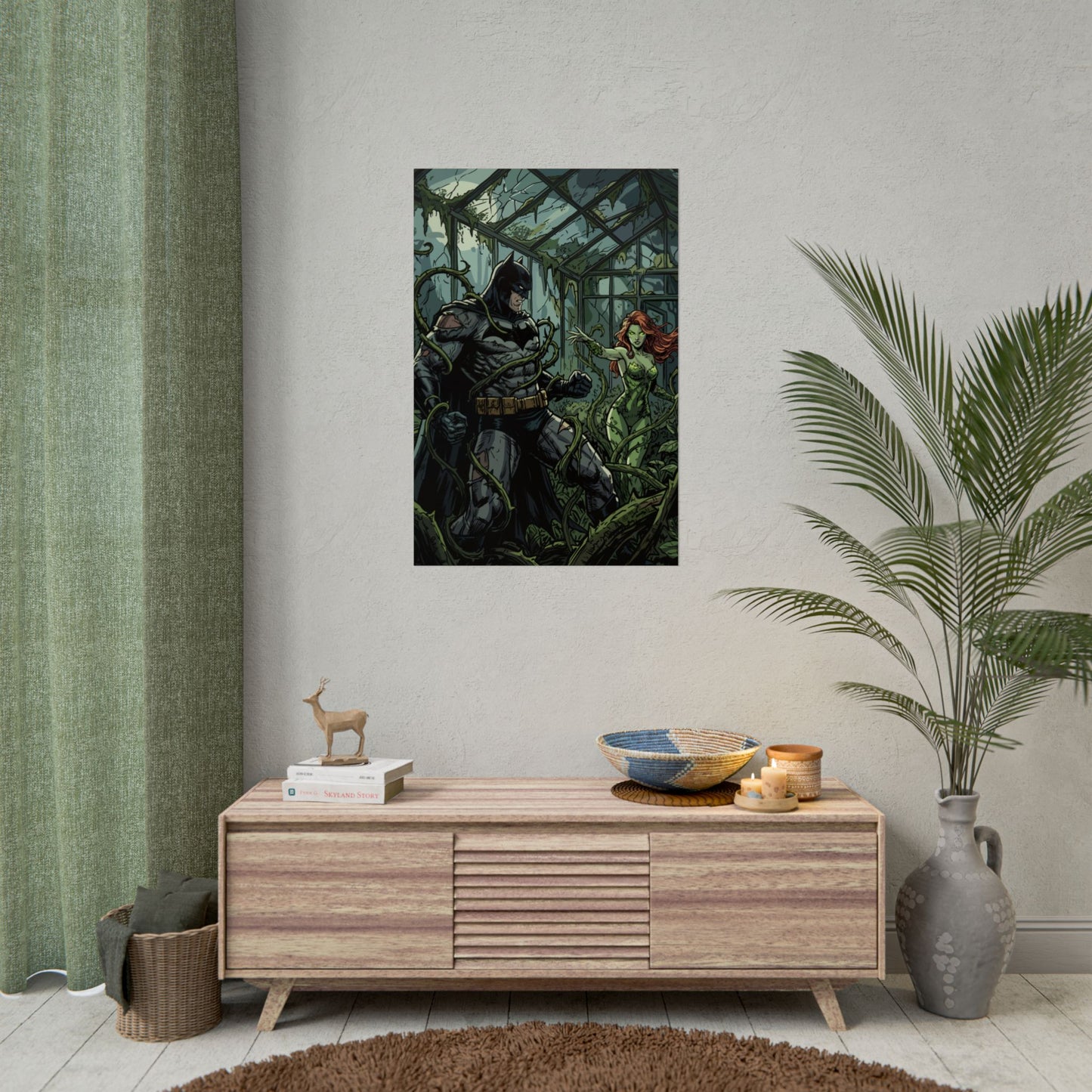 Batman & Poison Ivy Greenhouse Art Print - Poster