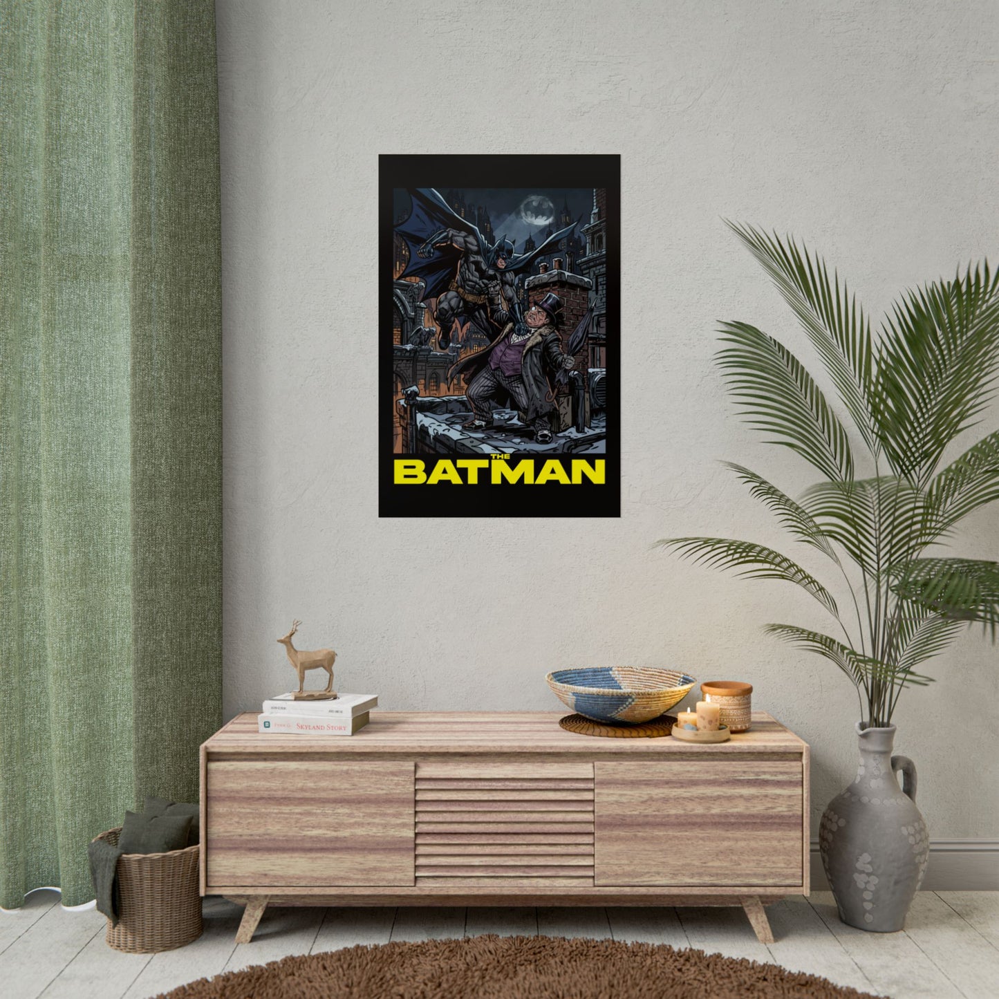 Batman vs Penguin Cinematic Rolled Poster