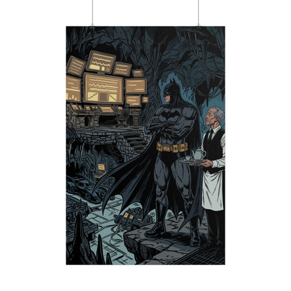 Batman Batcave Poster — Gotham Hero Art Print (Rolled)