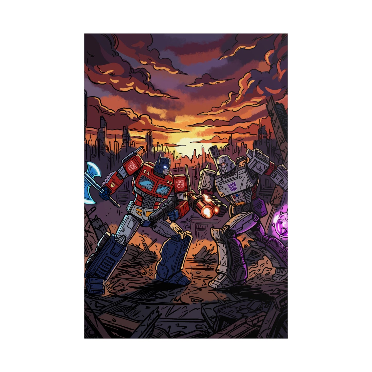 Optimus vs. Megatron - Poster