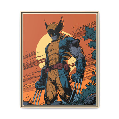 Wolverine Matte Framed Canvas Print