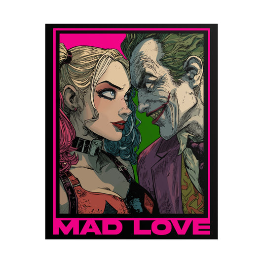 "Mad Love" Harley Quinn & Joker Comic Art Rolled Poster