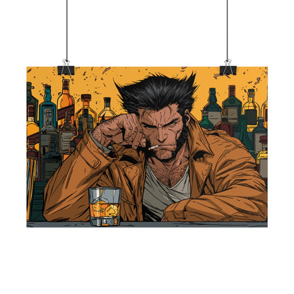Wolverine Bar Scene Poster