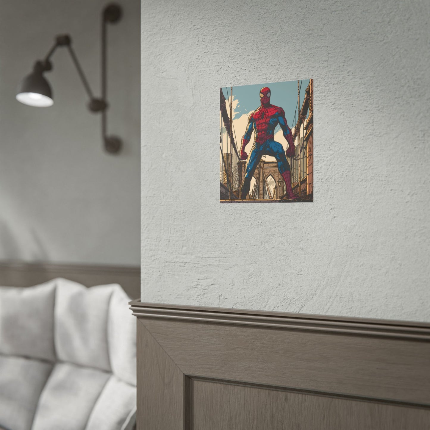 Spider-Man Brooklyn Bridge Art Poster