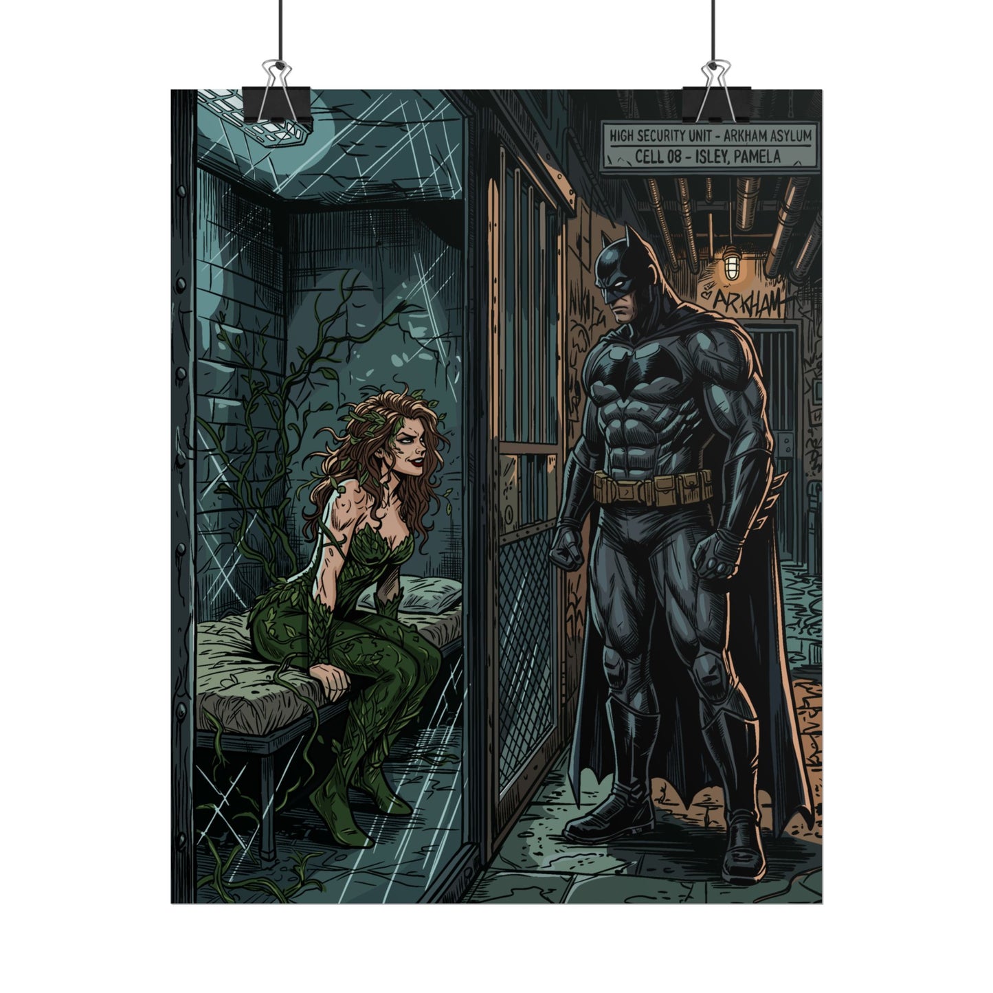 Batman & Poison Ivy Arkham Poster