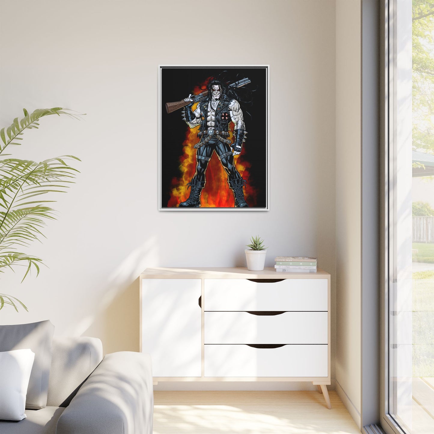 The Main Man Bounty Hunter - Framed Matte Canvas