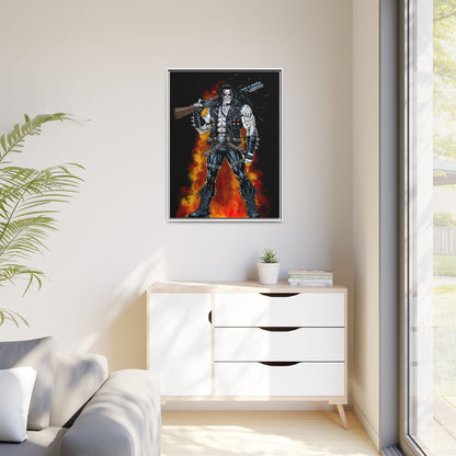 The Main Man Bounty Hunter - Framed Matte Canvas