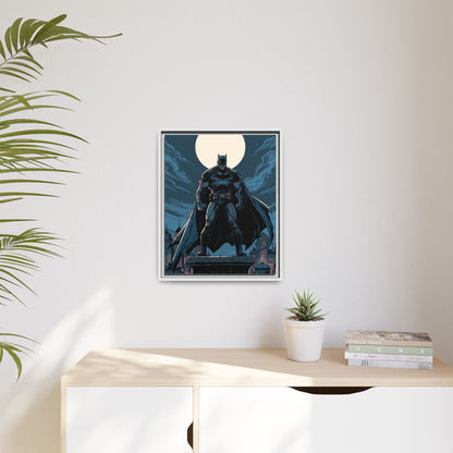 Batman Moonlit Matte Canvas Framed Print