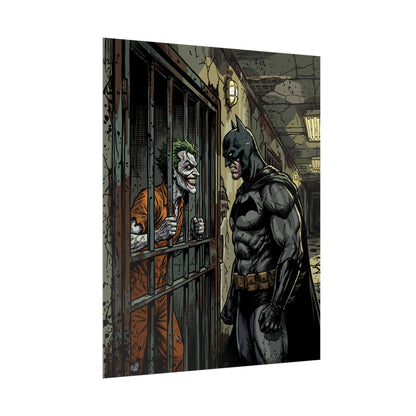 Batman vs Joker Comic Poster — Rolled Graphic Art Print