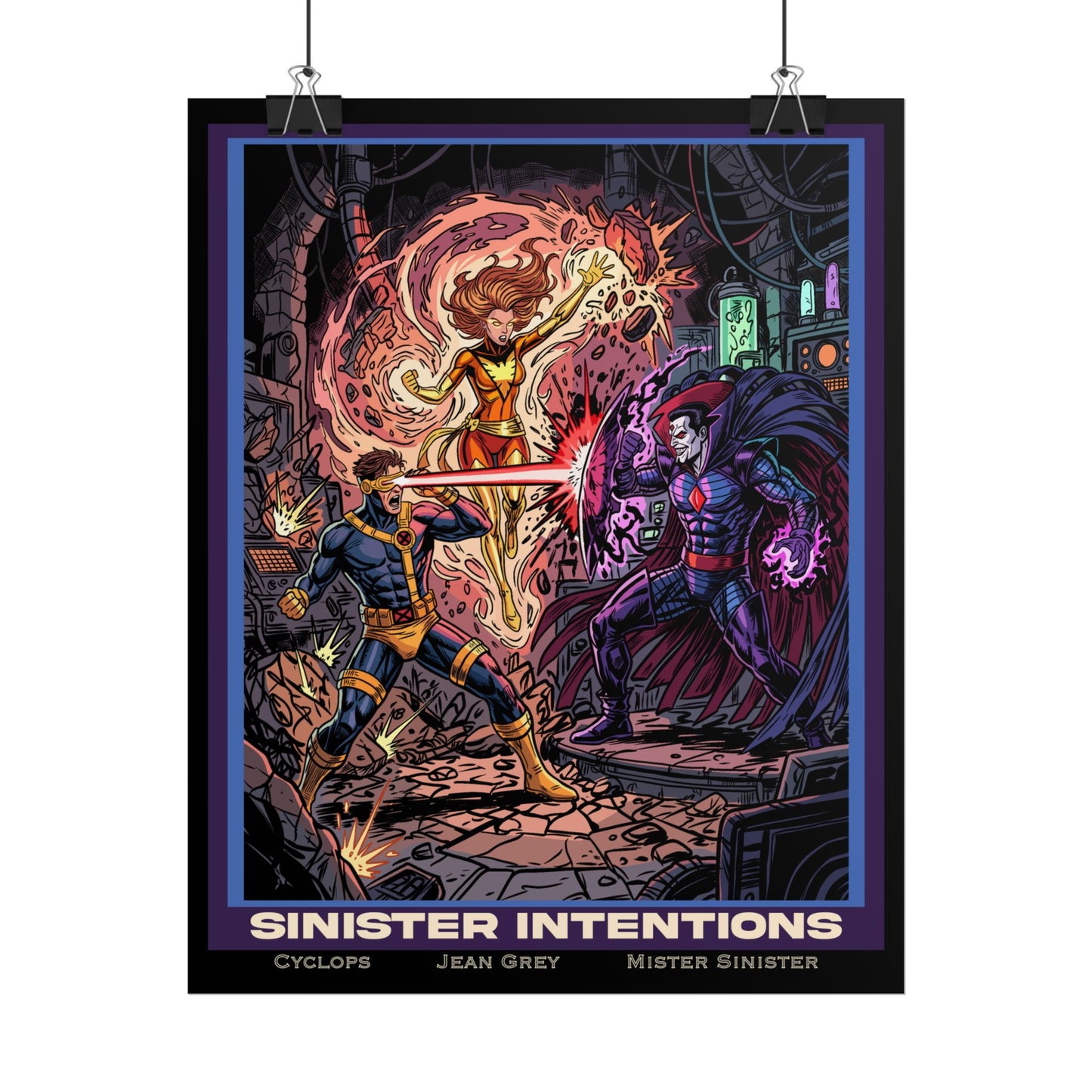 'Sinister Intentions' Comic Art Print (Cyclops · Jean Grey · Mister Sinister)