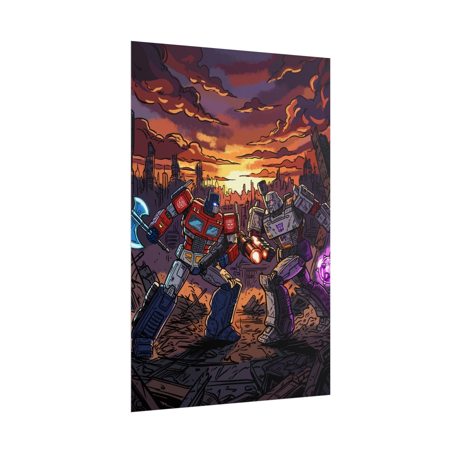Optimus vs. Megatron - Poster