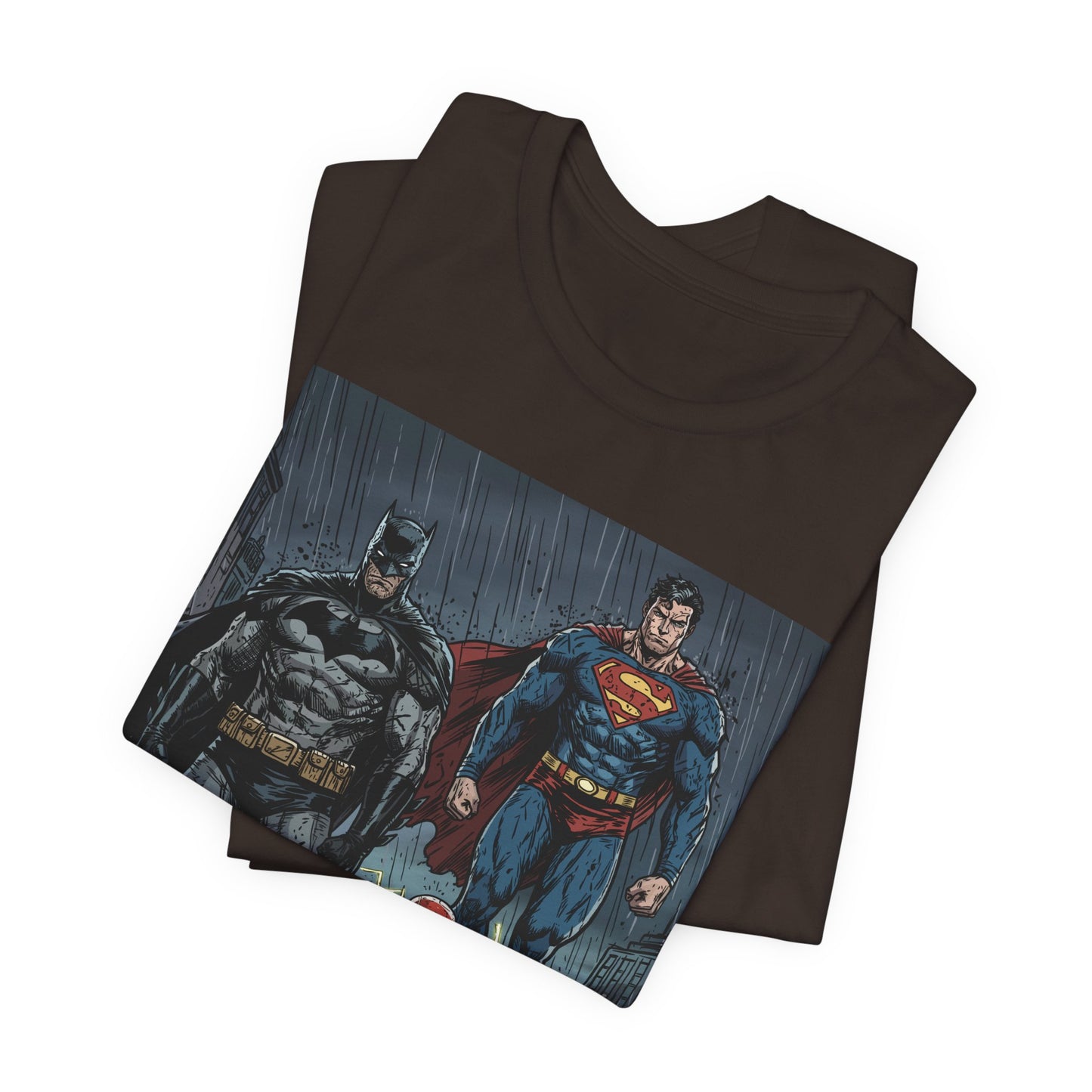 Superhero Team Graphic Tee — Batman, Superman & The Flash