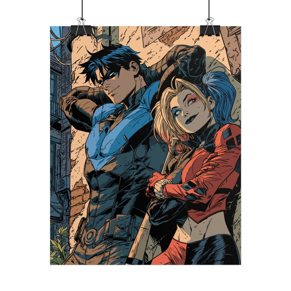 Nightwing & Harley Quinn Rolled Print