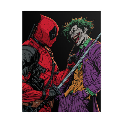 Deadpool vs Joker Comic Art Print