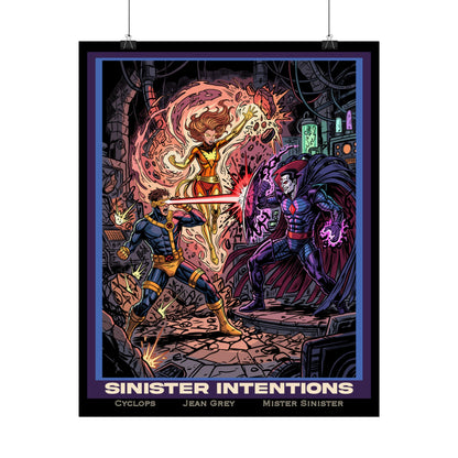 'Sinister Intentions' Comic Art Print (Cyclops · Jean Grey · Mister Sinister)