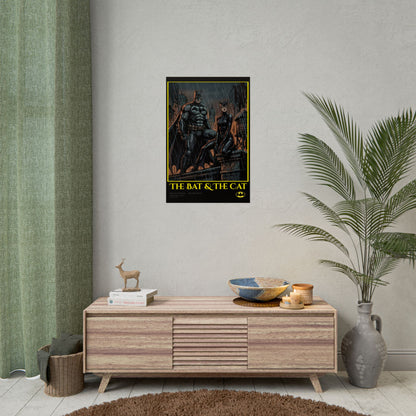 Batman & Catwoman Poster – "The Bat & The Cat" Rolled Art Print