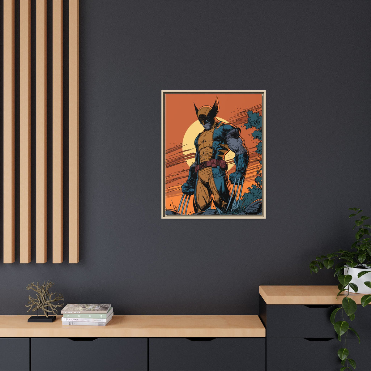 Wolverine Matte Framed Canvas Print
