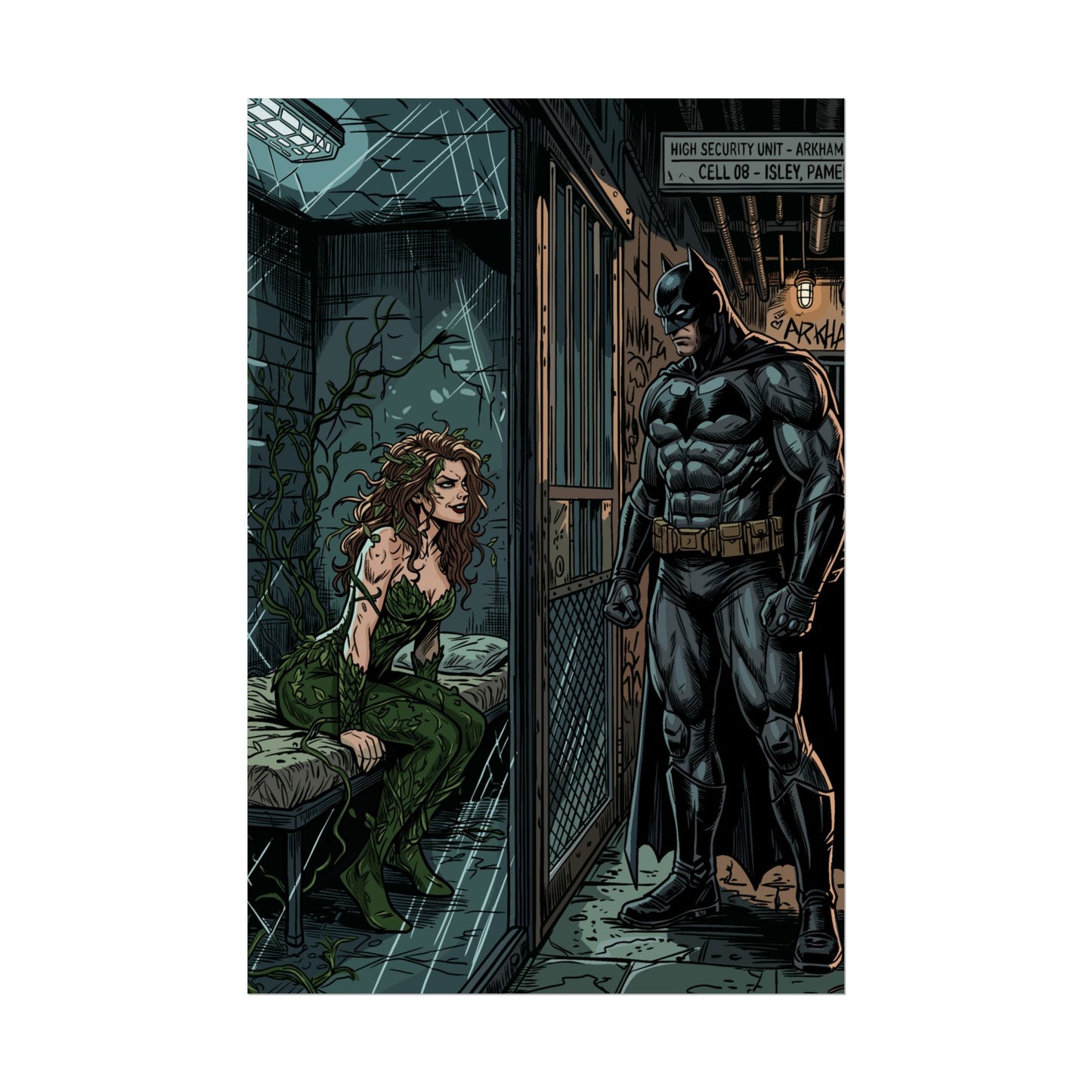 Batman & Poison Ivy Arkham Poster