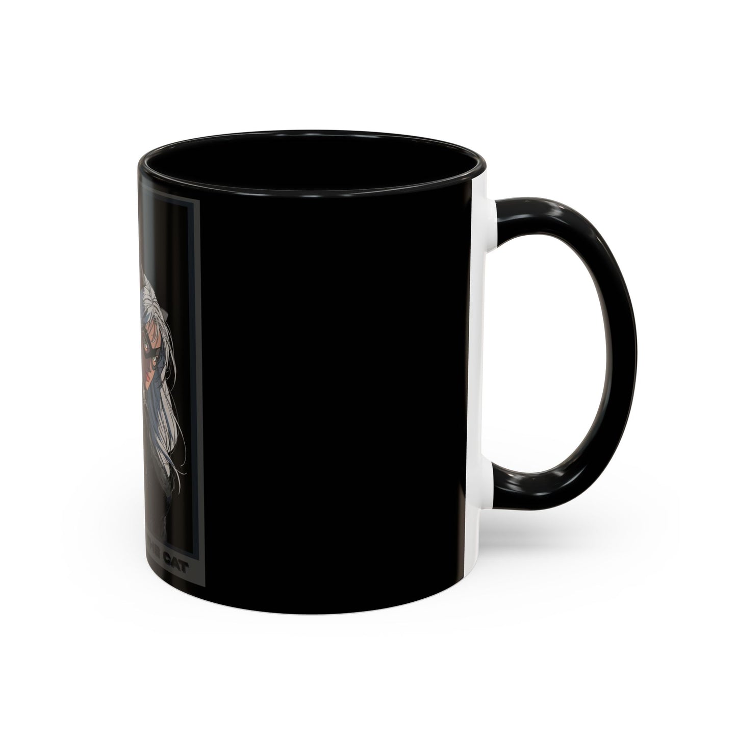 Spider & Cat Duo Accent Coffee Mug – Black 11/15oz