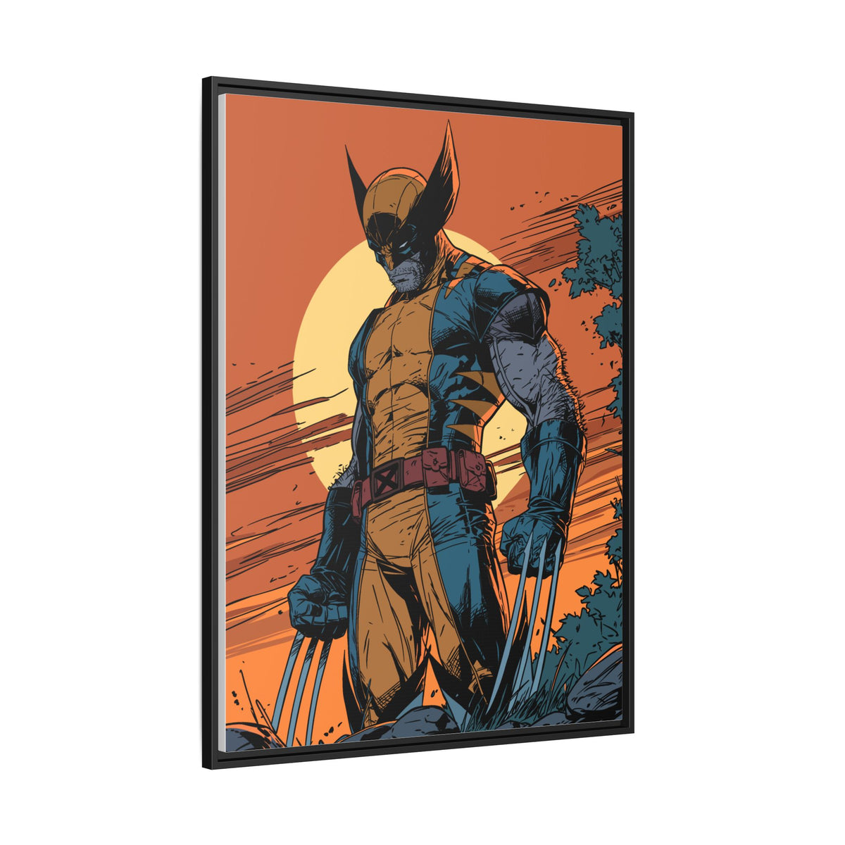 Wolverine Matte Framed Canvas Print