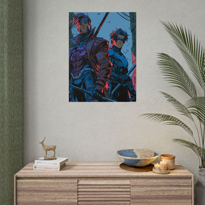 Nightwing and Gambit - Rolled Poster — Comic Art Print