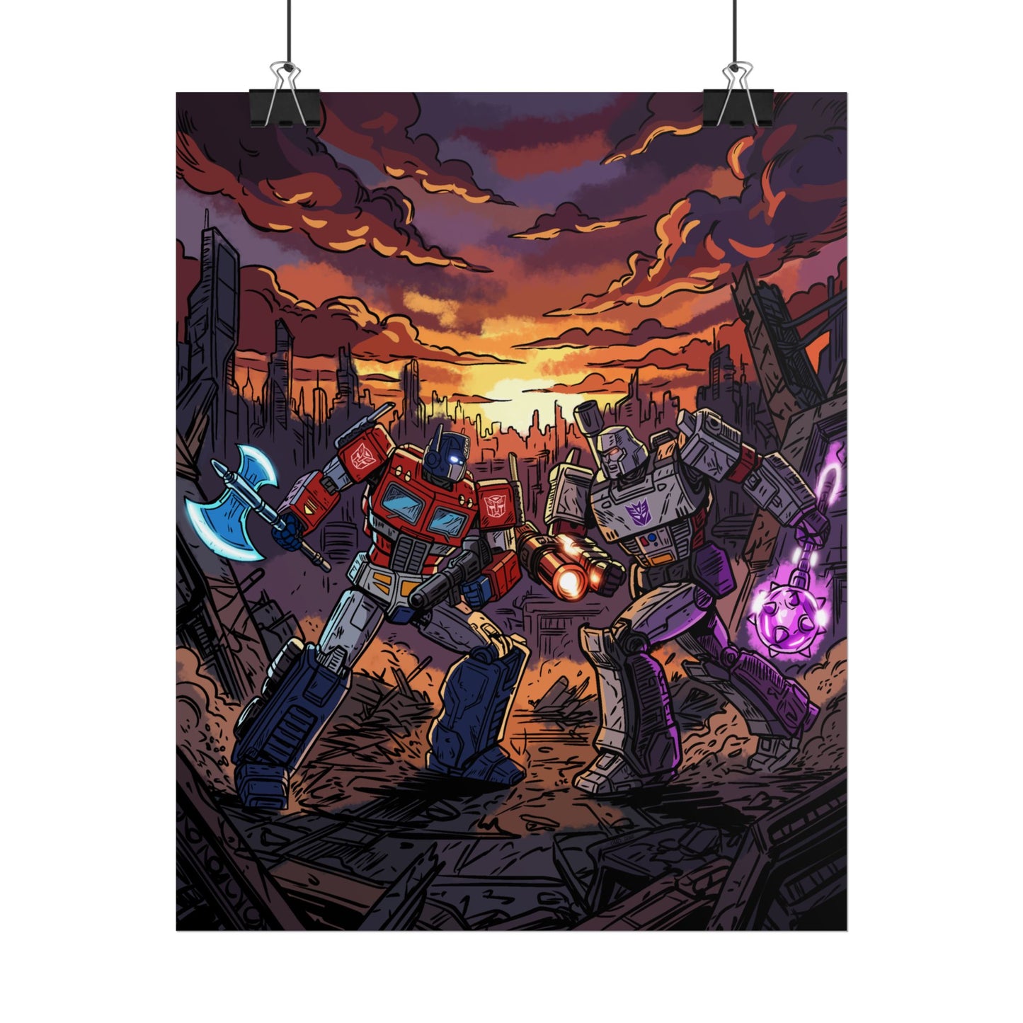 Optimus vs. Megatron - Poster