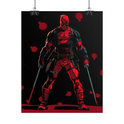 Deadpool Red & Black Poster