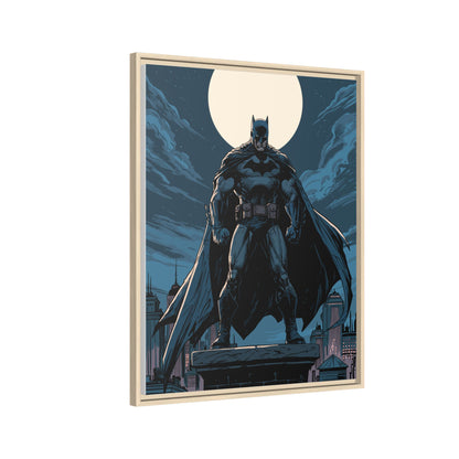 Batman Moonlit Matte Canvas Framed Print