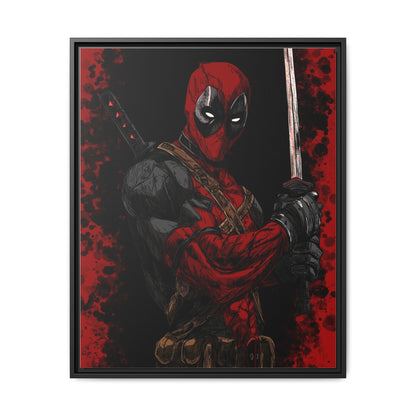 The Merc #2 - Framed Canvas Wall Art — Comic Antihero Sword Portrait