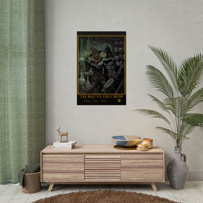 Batman vs Scarecrow Cinematic Rolled Poster — Vintage Comic Movie Art Print
