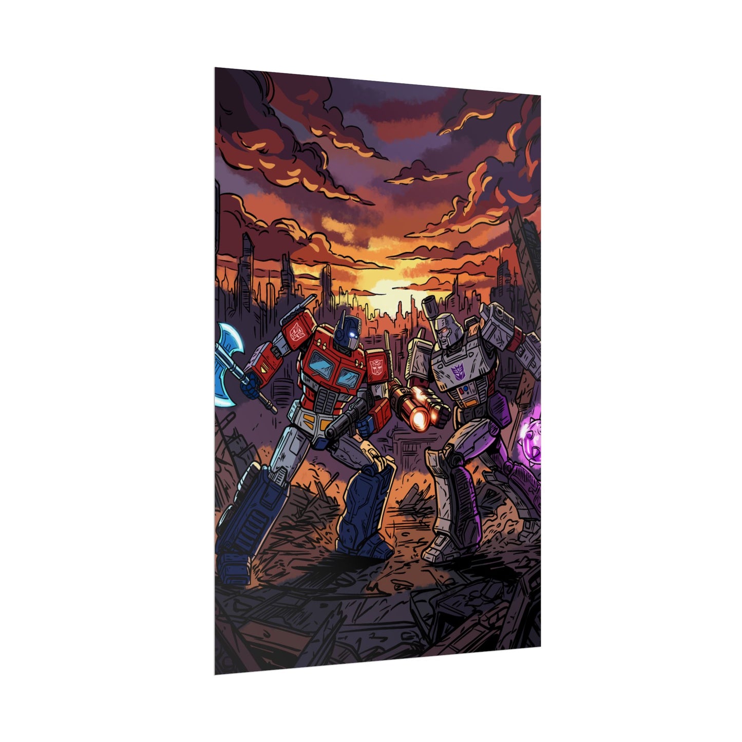 Optimus vs. Megatron - Poster