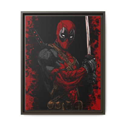 The Merc #2 - Framed Canvas Wall Art — Comic Antihero Sword Portrait