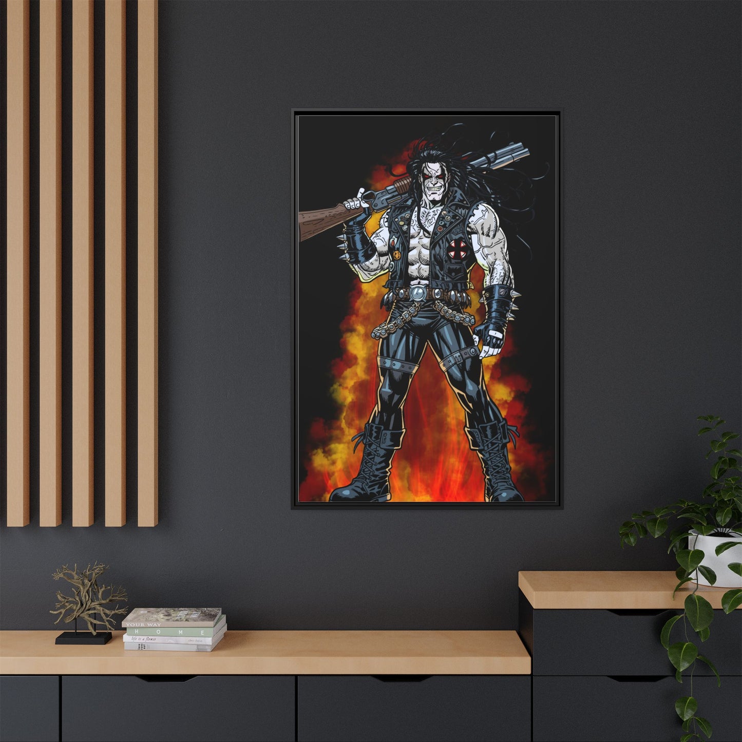 The Main Man Bounty Hunter - Framed Matte Canvas