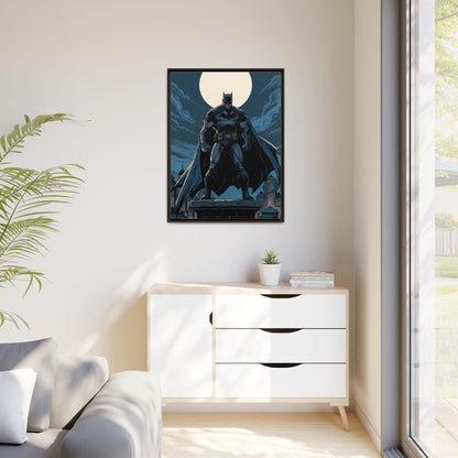 Batman Moonlit Matte Canvas Framed Print
