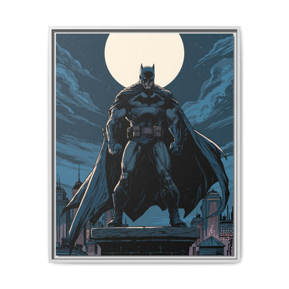 Batman Moonlit Matte Canvas Framed Print