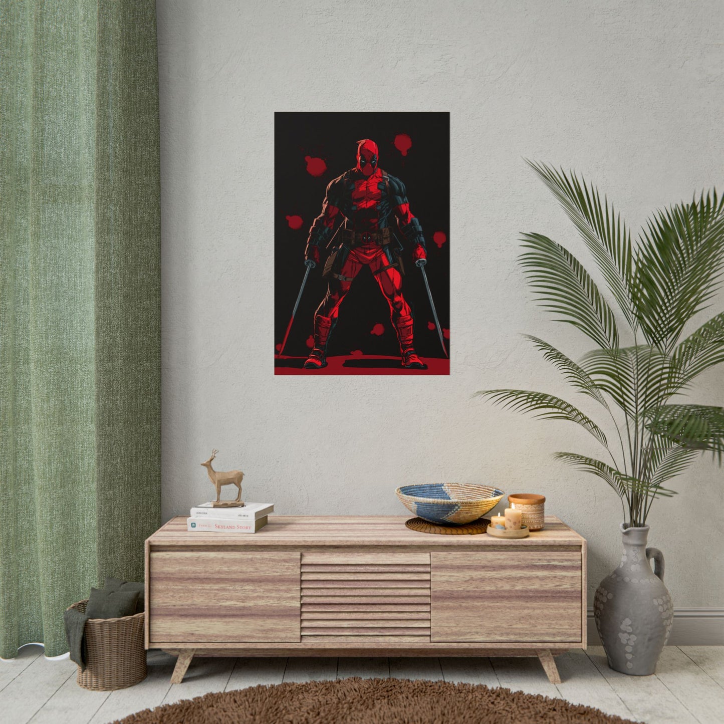 Deadpool Red & Black Poster