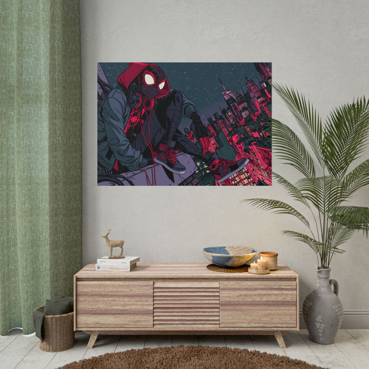 Spider-Verse Miles Morales Poster — Neon City