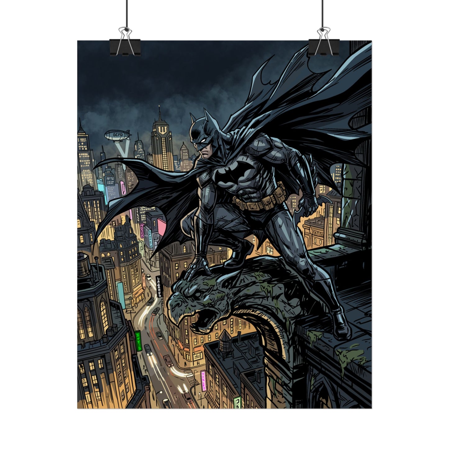 Batman City Rooftop Rolled Poster