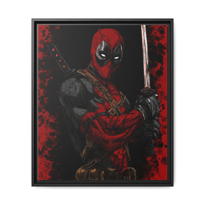 The Merc #2 - Framed Canvas Wall Art — Comic Antihero Sword Portrait