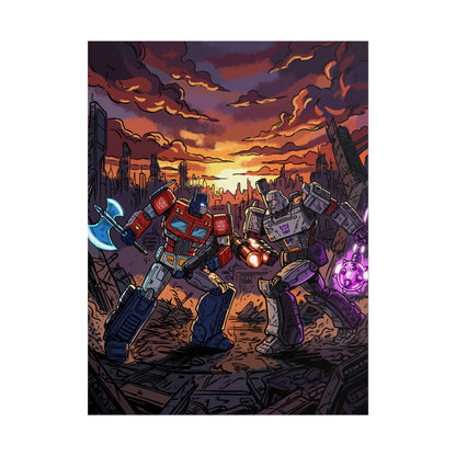 Optimus vs. Megatron - Poster