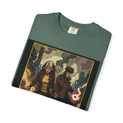 Rogue & Gambit Graphic T-Shirt — Comic Art Mutant Duo Tee