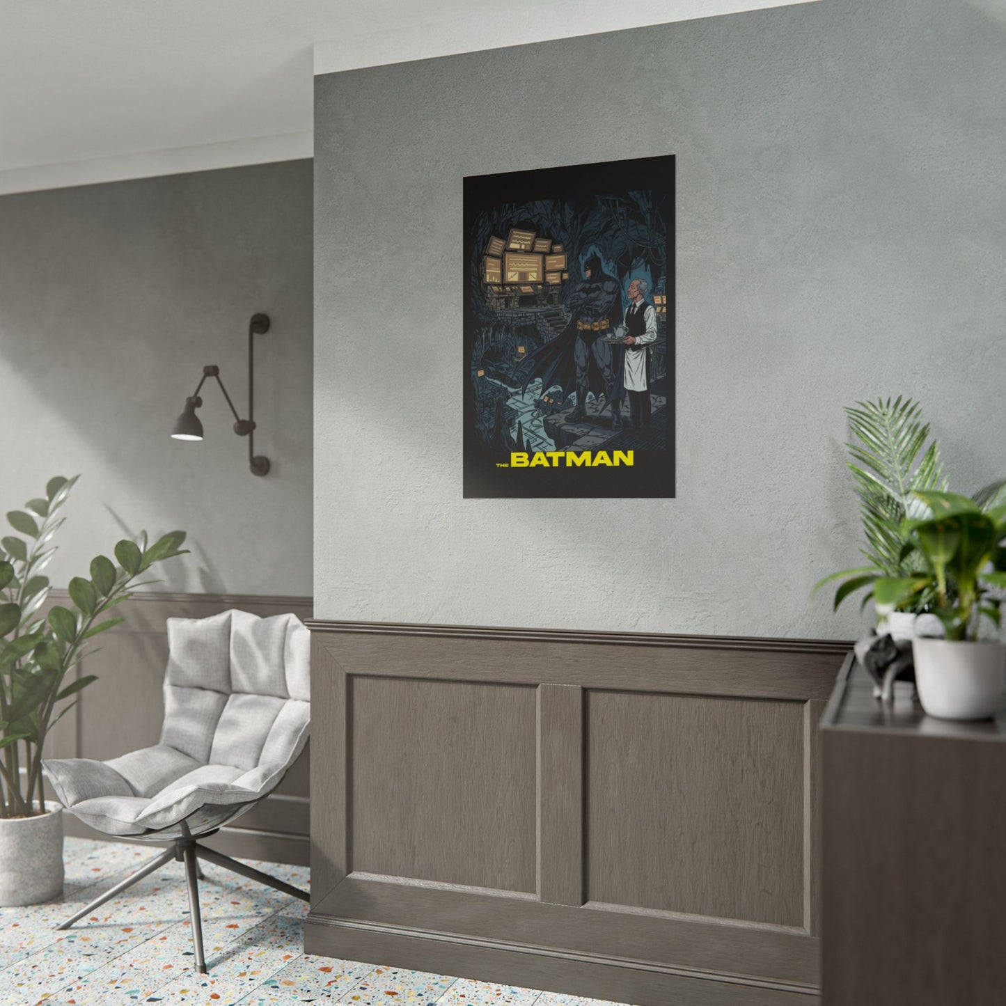 Batman Cave Poster with Text - The Batman Rolled Art Print